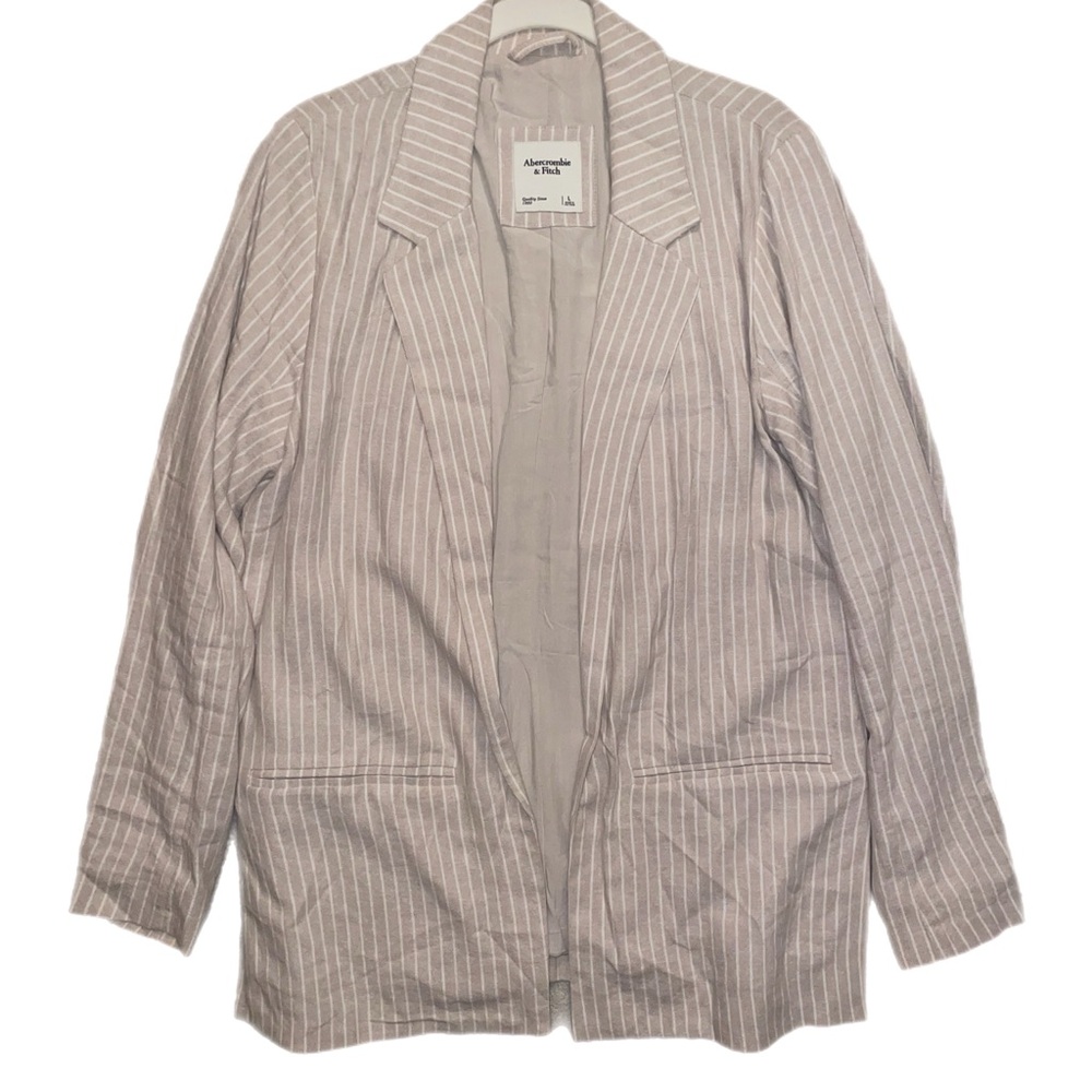Abercrombie & Fitch Linen Pinstripe Blazer